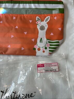 thirty-one Orange & Green Llama Thermal Tote